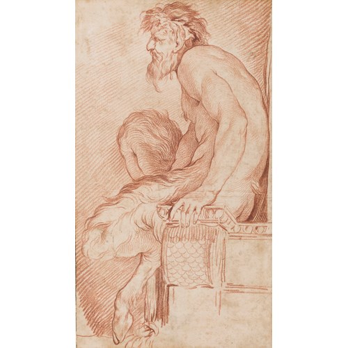 A Seated Satyr, after Annibale Carracci